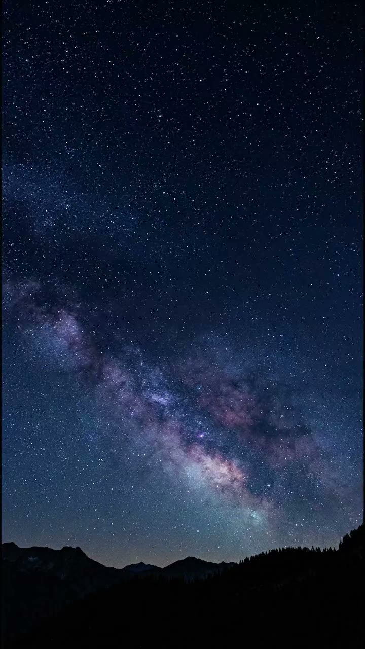 Milky Way over mountains